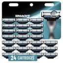 Mach 3 Razor Refills for Men,Razor Blade Refills for Men - 24PCS Compatible with mach 3 razor blades refills with Mach3 Razors, Dual Lubrication Blades for Extra Close & Comfortable Shave