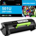LeciRoba 20000 Page-Yield 50F1U00 501U Toner Cartridge Replacement for Lexmark MS510 MS510dn MS610 MS610dn MS610de MS610dte MS610dtn Mono Laser Printer (20,000 Pages, 1-Pack)