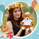 Foilswirl Graduation Bear 2026 with Gown Cap Tassel 9 White Graduation Stuffed Animal Plush Bear Toy for Class of 2026 Prek Preschool Kindergarten High School College Graduate Gift