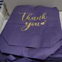 Sweetude 30 Pcs Thank You Gift Bags with Handles Bulk Reusable Goodie Bag Non Woven Foldable Handbag for Christmas Wedding Bridesmaid Gifts(11 x 12 x 5 Inch,Navy Blue)