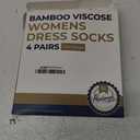 Pembrook Bamboo Viscose Dress Socks Women - 4 Pairs Crew Trouser Socks Women | Moisture Wicking Thin Socks Women