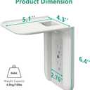 WALI Outlet Shelf Wall Holder,Bathroom Walls Shelves up to 10lbs Standard Vertical Duplex Wall Shelf Organizer for Smart Home Decor Space Saving Power Tools, Toothbrush (OLS002-W), 2 Pack, White