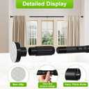 Extra Long Tension Rod 41-125inch Heavy Duty Tension Curtain Rods no Drilling Outdoor Curtain Rod for Patio,Windows,Shower,Doorway,Black Spring Rods Diameter 1.26inch