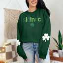 St Patricks Day Sweatshirt Women: St Patricks Day Shirt Cute Here for The Shenanigans Sweatshirts Casual Irish Shirts (Green, XL)