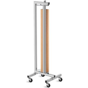 Vertical Paper Roll Dispenser with Wheels 25"-36" Paper Roll Holder Stand and Cutter Durable and Movable for Gift Wrap Kraft Freezer Butcher Studio Classroom Arts Retail Store Commercial Use