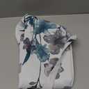 H.VERSAILTEX Reversible Tie Up Curtains Cattleya Floral Printed Rod Pocket Panel for Small Window - Reversible in Blue/Teal- 42" Wide by 45" Long