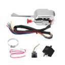 Cnfaner Universal Street Hot Rod Chrome Turn Signal Switch for Buick Ford GM 12V Heavy Duty Vintage Car Truck with 3 Pin Led Flasher Relay Plug