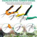 Garden Pruning Shears 3 Pack Gardening Shears Garden Scissors Stainless Steel Plant Flower Scissors Clippers Pruning Shears tijeras de jardinera