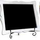 Small Chalkboard Sign with Easel (11x13) + White Liquid Chalk Marker | Hanging or Freestanding Framed Chalkboard with Hand Crafted Sweetheart Frame - Multipurpose