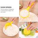 BESTOYARD Rice Paddle Scoop Mold Set 4Pcs Non-Stick Plastic Rice Serving Spoon for Sushi Ball Making and Porridge Kitchen Utensil 7.28 Inch