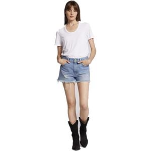 Current/Elliott Womens The Escapade Jean Short  Distressed Denim Summer Shorts (Blue)