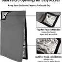 Outdoor Faucet Covers Freeze Heat Protector for Winter & Summer Reusable Insulated Waterproof Spigot Covers for Garden Lawn Faucets Sprinkler Systems and Yard Hydrant,25H x 13.5W,Grey