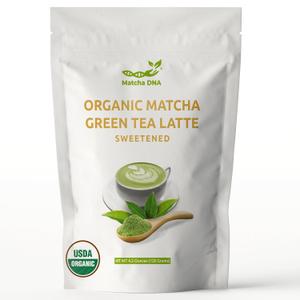 Matcha DNA Sweetened Matcha Powder - Matcha Latte Mix - Unprocessed, Perfect For cafe style Matcha Tea and Lattes - Made With Organic Sugar, Naturally Low In Caffeine (4.2 oz) (4.2 Ounce (Pack of 1))