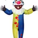 Halloween Clown Inflatable Costume for Adult 8 ft Full Body Costume Funny Blow up Suit for Cosplay Party