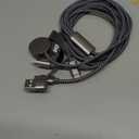 Temdan for Travel Essentials,3 in 2 USB C Cable for Apple Watch Charger/iPhone 17 Charger/Lightning,Multi Charging Cable Cord,Vacation Camping Essentials,Portable Designed for iWatch &iPhone 16-12-4FT (Grey)