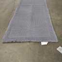 RESARE Waffle Bathroom Runner Rugs, Super Absorbent Bath Mat Non Slip Washable Quick Dry, Upgraded Ultra Soft Boho Bath Rugs with Tassels for Hallway Bedroom Laundry Room, 2'x6'(24"x72"), Dark Grey