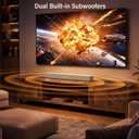 FUNLOGY Sound Bar for Smart TV, 100W 2.1ch Bluetooth 5.0 Soundbar with HDMI ARC, Optical & AUX, Remote Control, for Projector and Gaming, White