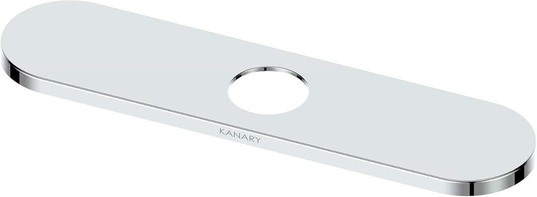 Chrome Faucet Escutcheons-KANARY 10-Inch Kitchen Sink Faucet Hole Cover Deck Plate Escutcheon (Chrome)