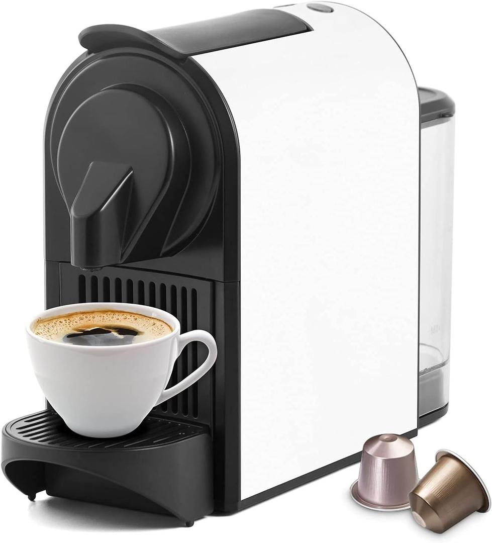 Coffee Machine Capsule Coffee Machine Fully Automatic Small Grinder All-in-One Coffee Machine Suitable for Home Office (Color : White, Size : One Size)