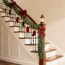 Artificial Cedar Garland,6 Feet Christmas Drooping Garland, Handmade Holiday Decoration