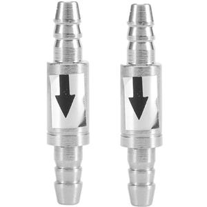 DEWIN 2Pcs Check Valve, Stainless Steel CO2 One Way Check Valve for Aquarium Co2 System Diffuser, Prevent Aquarium from Water Flowing Back