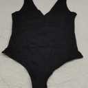 SAUNGKUAI Womens Bodysuit Sexy Plunge Deep V Neck Backless Sleeveless Tank Thong Body Suits Outfits for Going Out (Size Medium)
