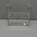 Dryer Sheet Holder Box, Acrylic Laundry Sheets Container, Dryer Sheets Storage Dispenser for Laundry Room, Clear-2tier