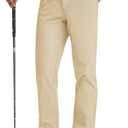 Rouen Golf Pants Men 8 Pockets Water Resistant Flat Front - 30"/32"/34" Chino Dress Pants Lightweight Stretch Casual Trousers