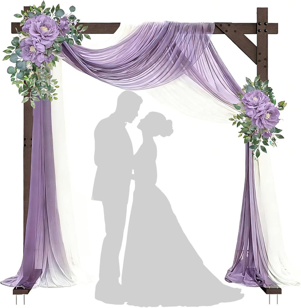 7.48 FT Wooden Arch Square Wood Wedding Arches for Ceremony Wooden Arbor for Wedding Backdrop Stand for Indoor Outdoor Wedding Party Garden Beach Forest Rustic Boho Decor