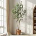 Erimda Artificial Fiddle Leaf Fig Tree 6ft with White Planter Realistic Fiddle Leaf Lyrata Plant Tall Fake Tree with Natural-Looking Leaves Fake Tree for Indoor Outdoor Home Office Decor