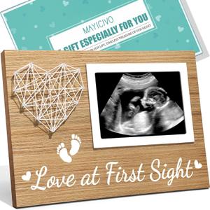 New Mom Baby Ultrasound Picture Frame - Sonogram Keepsake for Pregnancy Announcements, Gender Reveal, Baby Shower - Mothers Day Gift for First Time Mom Dad - Nursery Decor - 4x6 Photo