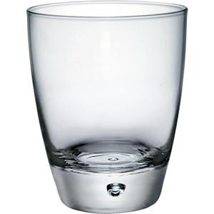 Bormioli Rocco Luna Set Of 4 Double Old Fashioned Glasses, 11.5 Oz. Clear Crystal Glassware, Dishwasher Safe, Made In Italy