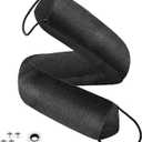 QUOLIX Triangle Under-Door Draft Stopper, 32" Noise Blocker, Weighted Weather Stripping, Gray Cotton & Polyester, Multi-Function Noise & Light Blocker, Black