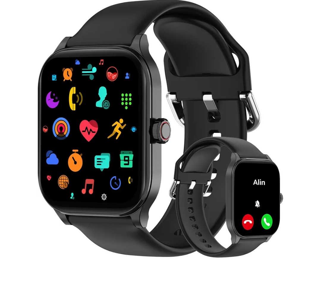 Othalne Smart Watch (Answer/Make Call), 1.85" Smartwatch for Android Phones and iPhone with Heart Rate,Sleep Monitor,Pedometer, 100+Sports Fitness Watch, IP68 Waterproof Fitness Tracker for Men Women