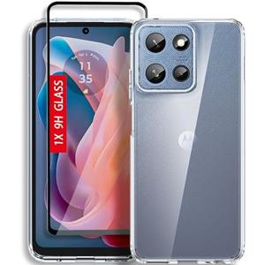 Guarishel for Motorola Moto-G-2025 Case: Military-Grade Shockproof Phone Cover with Tempered Glass Screen Protector, Anti-Scratch & Reinforced Bumpers - Crystal Clear