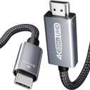 BENFEI USB C to HDMI 6 Feet Cable [4K@60Hz, Aluminum Shell, Nylon Braided], USB Type-C to HDMI Cable [Thunderbolt 3/4/5] Compatible for MacBook Pro/Air/iPad Pro 2023/2022/2021/2020/2019, Gray
