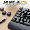 Wireless Computer Keyboard And Mouse Combo with Palm Rest, Large Number Pad, LED Indicators，2.4Ghz Ergonomic, Foldable Stands,Anti-Wear Letters Full Size Keyboard for Windows Mac PC Laptop-Black