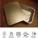 20 PACK Aluminum Foil Pans with Lids (8.5" x 6.3"), 2.25 lb Aluminum Foil Dinner Pans with Lids, Disposable Foil Pans for Baking, Cooking, Meal Prep, Takeaway and Freezing