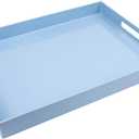 Spsyrine Serving Tray with Handles, Plastic Decorative Tray for Coffee Table, Living Room, Home Decor, 3040B