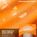 TACVASEN Men's Long Sleeve UPF 80+ Shirts Sun Protection UV SPF Shirts Rash Guard Fishing Running Quick Dry Lightweight (Orange, L)