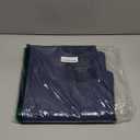 BGment Blackout Curtains for Bedroom 45 Inch Length - Short Room Darkening Drapes Thermal Insulated with Rod Pocket for Kitchen Living Room Bathroom Window, 42 x 45 Inch, 2 Panels, Navy Blue