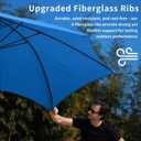 10FT Patio Umbrella Outdoor Market Umbrella with Crank and Tilt, 8 Flexible Fiberglass Ribs, UV-Resistant Waterproof Canopy for Patio, Deck, Garden, Backyard, Royal Blue