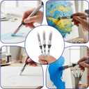 3Pcs Trim Paint Brushes, 0.45/0.6/0.7 Inch Small Paint Brushes for Walls, Edge Painting Tool for Baseboards, Corners, Touch Up Painting and Detail Work