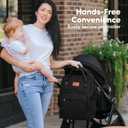 KeaBabies Baby Diaper Bag Backpack - Large Baby Bag for Boys, Girls, Waterproof Multi Function Travel Diaper Backpack with Changing Pad, Durable Travel Essentials for Moms and Dads (Trendy Black)