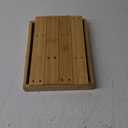 ASelected Bamboo Shower Stool Small 13 Inch Wood Shower Bench Waterproof Wooden Foot Stool with Storage Shelf for Small Spaces Bathroom Bedside Inside Shower Entryway Shoe Spa Bench