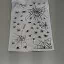 4 Sheets Halloween Window Clings, Black Bats Spiders Web Window Stickers Spooky Halloween Decorations Wall and Floor Decals for School Home Indoor Party Decor Supplies