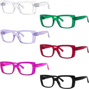 Eyekepper Metalless Screwless Spring Hinge Reading Glasses for Women - 6 Pack Durable Ladies Readers +2.75 (6 Pack Mix Color-nr9107)