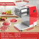 Meat Cutter Machine,850W Commercial Meat Slicer,Stainless Steel Electric Meat Slicer Machine for Home Kitchen,Restaurant,Supermarket (5MM)
