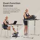 Sunny Health & Fitness Smart Dual Function Under Desk Pedal Exercise, Portable Dual Function Arm/Leg Cycle for Seniors, Compact Indoor Cardio Mini Bike at Home, Free SunnyFit APP Connection
