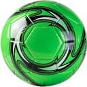 Western Star Soccer Ball Helix Size 3 & Size 4 & Size 5 - Official Match Weight - 6 Colors - Youth & Adult Soccer Players - Attractive and Durable Design (Green)